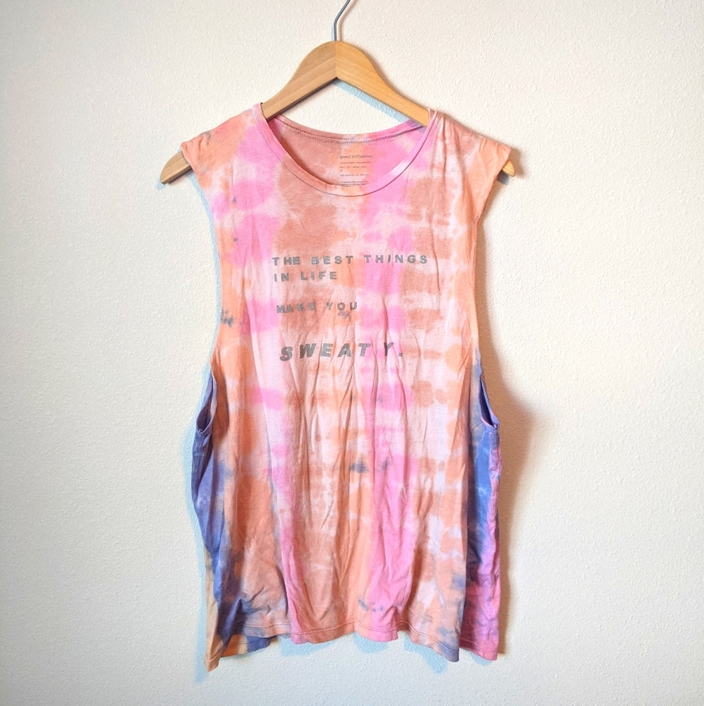 Custom Tie Dye Good hYOUman Workout Tank